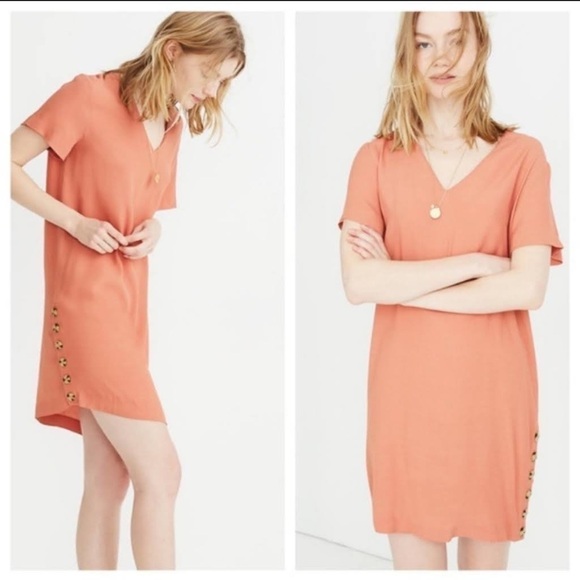 Madewell Side-Button Easy Dress - Picture 1 of 7